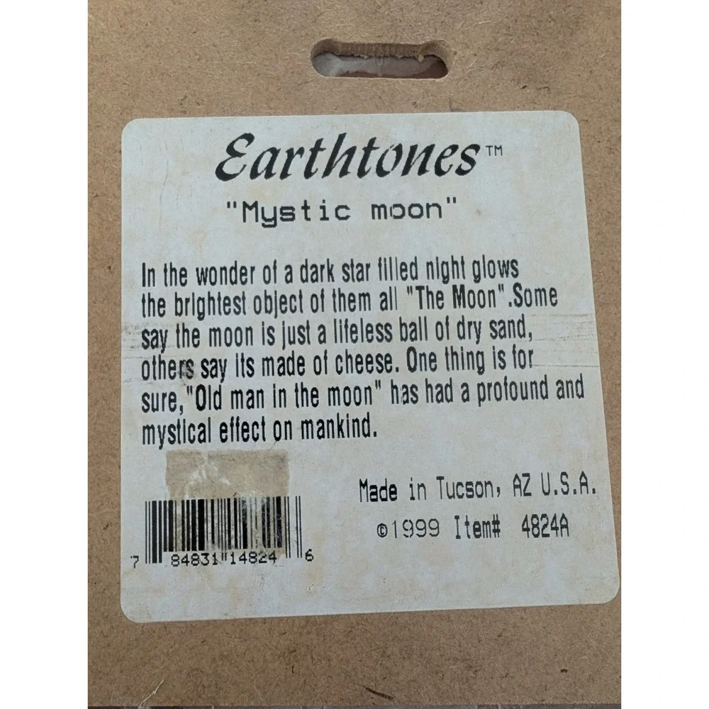 Vintage 90s EARTHTONES Celestial Trivet Tile Decor Mystic Moon Sun 6